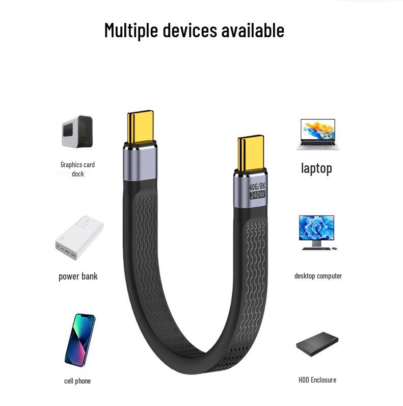 240W USB4/Thunderbolt 4 Fast Charging & 8K Video Transmission Type-C Cable