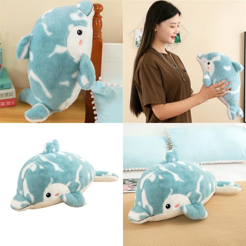 Cute Dolphin Plush Toy For Girls Large Size Stuffed Animal Pillow Wholesale Birthday Gift