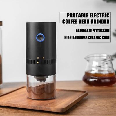 Electric Coffee Grinder LED Display Baking Paint Pulverizer Black Pepper Grinder Rechargeable Portable Automatic Machine