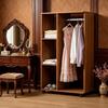 Open Design Storage Cabinet, Bedroom Wardrobe, Wood Storage Shelf, Portable Wardrobe