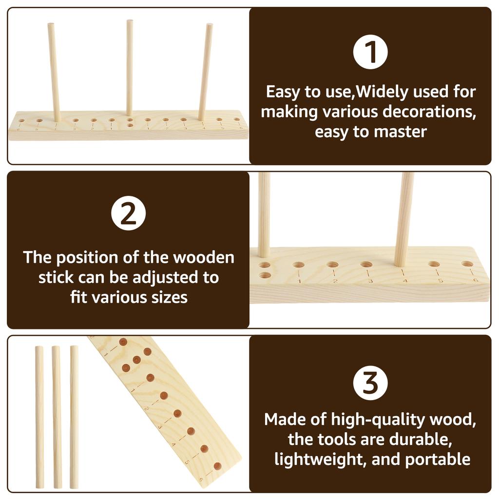 Wholesale Bow Maker Wooden Bow Making Tool Adjustable Wood Ribbon Bow Maker Portable Bow Tie Machine Lightweight Bow Maker Tool