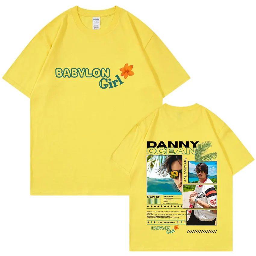 Hip Hop Casual Tshirts Rapper Danny Ocean Reflexa Tour Tees Double Sided Graphics Summer Cotton Printing Loose Tshirt Unisex