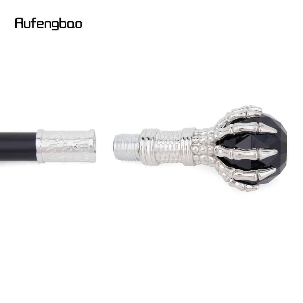 Black Glass Ball White Steampunk Cane Fashion Decorative Stick Gentleman Luxury Crosier Knob Steampunk & Everyday Use 93cm