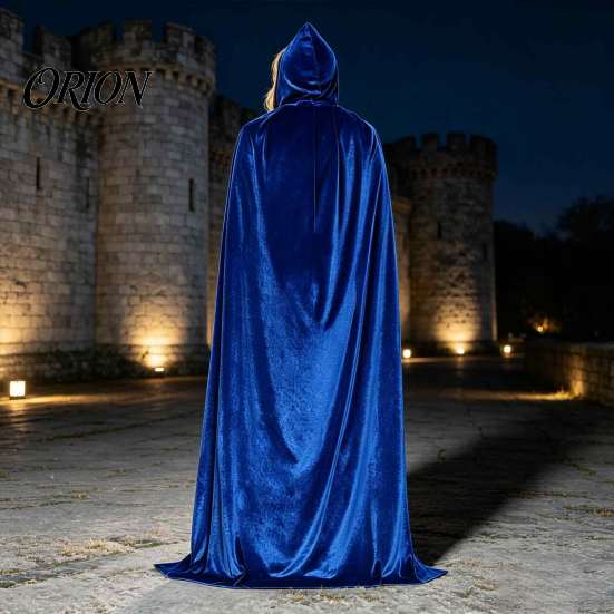 Unisex Gotische Kaap voor Volwassenen, Met Capuchon, Fluwelen Vampier Tovenaars Kaap, Renaissance Theatrale Role Play Kostuum, Middeleeuws Halloween Heks Cosplay,