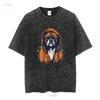 Boxer T Shirt Dog Cool Animal Owner Mom Dad Long or Short Sleeves Vintage Washed Breathable Casual Graphic Comfortable Stylish