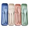 Tragbares Besteck Kinderbesteck Reise Camping Geschirr Set Messer Gabel Löffel Geschirr Set Weizen Geschirr Set Mit Box