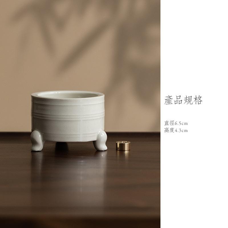 Plant Ash Tripodia Incense Holder Retro Incense Waterfall Incense Burners Mosquito Coil Holder Meditation Censer Home Ornaments