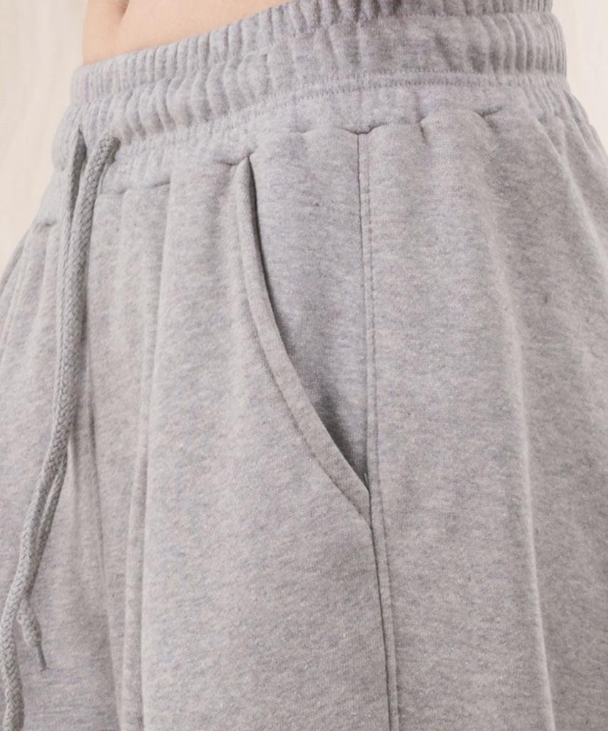 Ellamo Women'S Wide One-Pleat Sweatpants_Gray
