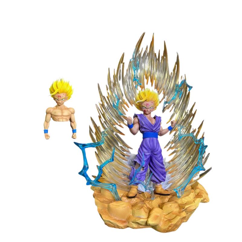 

Dragon Ball JT Супер Сайян 2 Гохан Двойная голова/Светящаяся Большая Аниме Фигурка