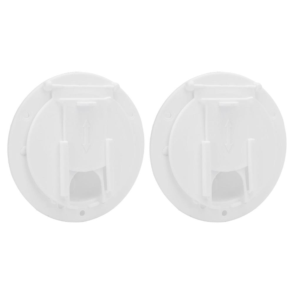 2 Set RV Electrical Cable Hatch Snap On Lid Easy To Slide Door Round Power Cable Plug Storage Hatch