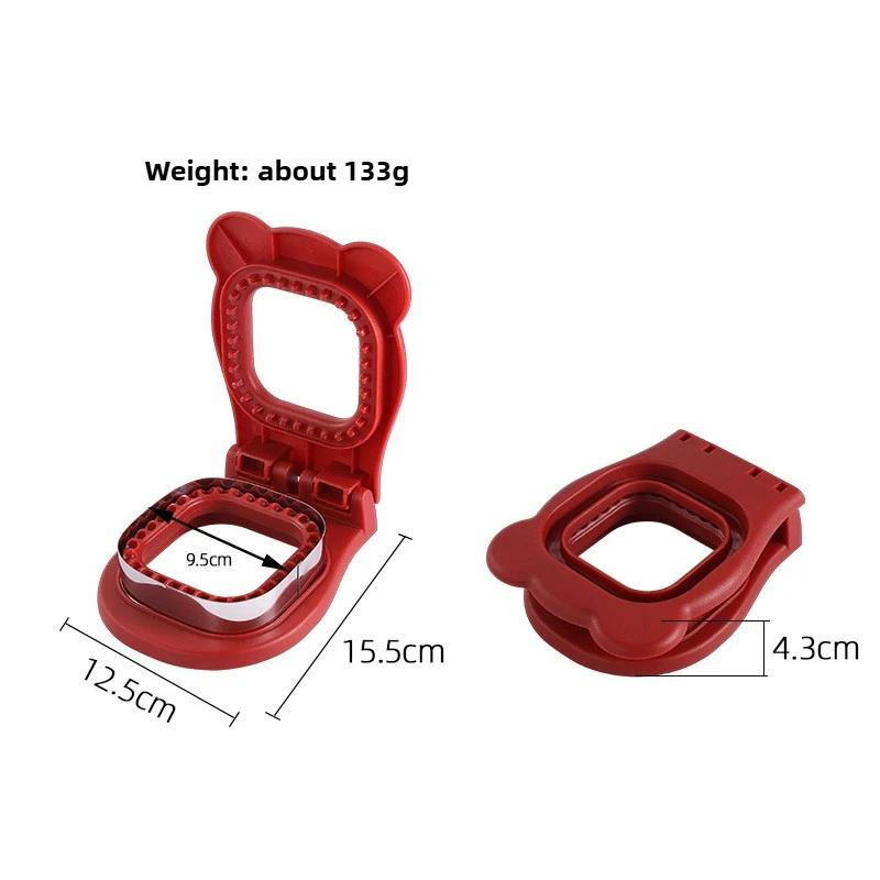 Sandwich Cutter and Sealer Flip Sandwich Cutting Tool for Kids Lunch Stainless Steel Blade Circular Sandwich Bread Toast Mold