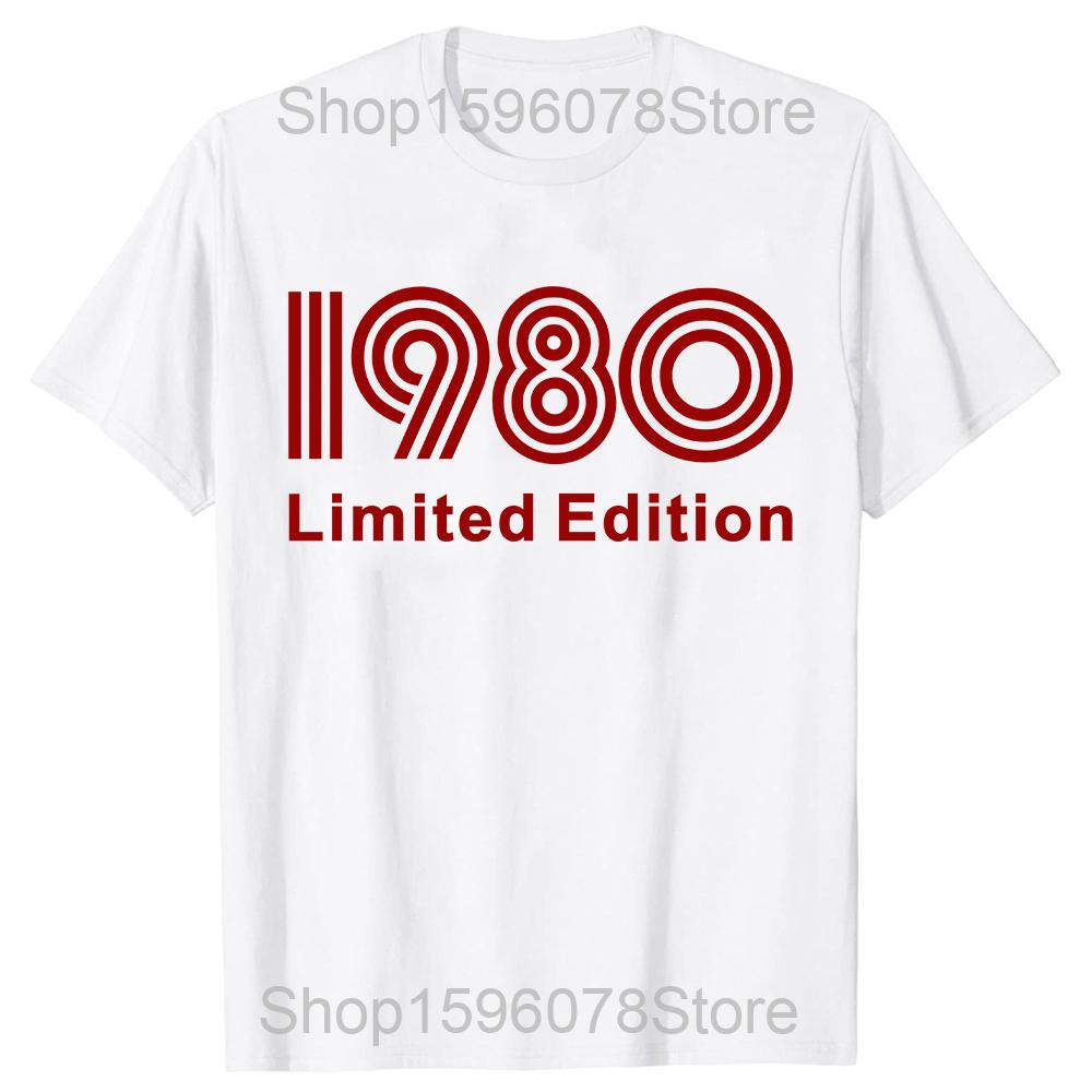 Mens Vintage 45 Year Classic TShirt Best Birthday Gift Summer 45 Year Classic 1980 Limited Edition Custom Printed TShirt