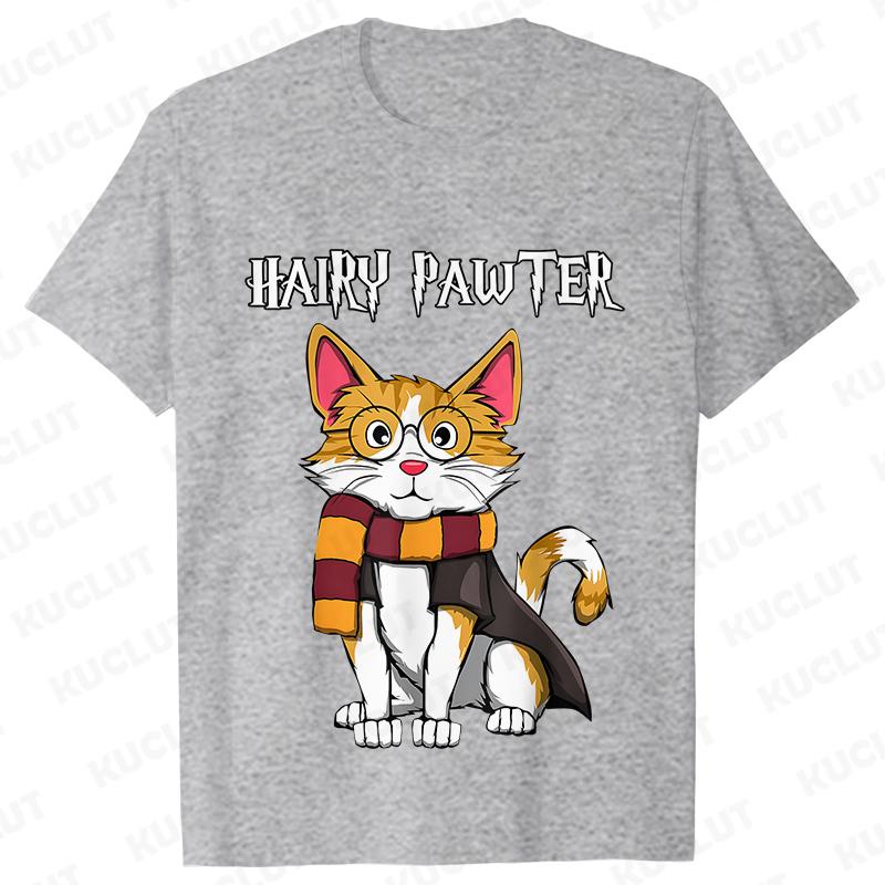 Cute Potter Cats Women T-Shirt Fashion Plus Size Unisex Tshirt Harajuku Short Sleeve Top Tees O Neck Mother Gift Female Clothing