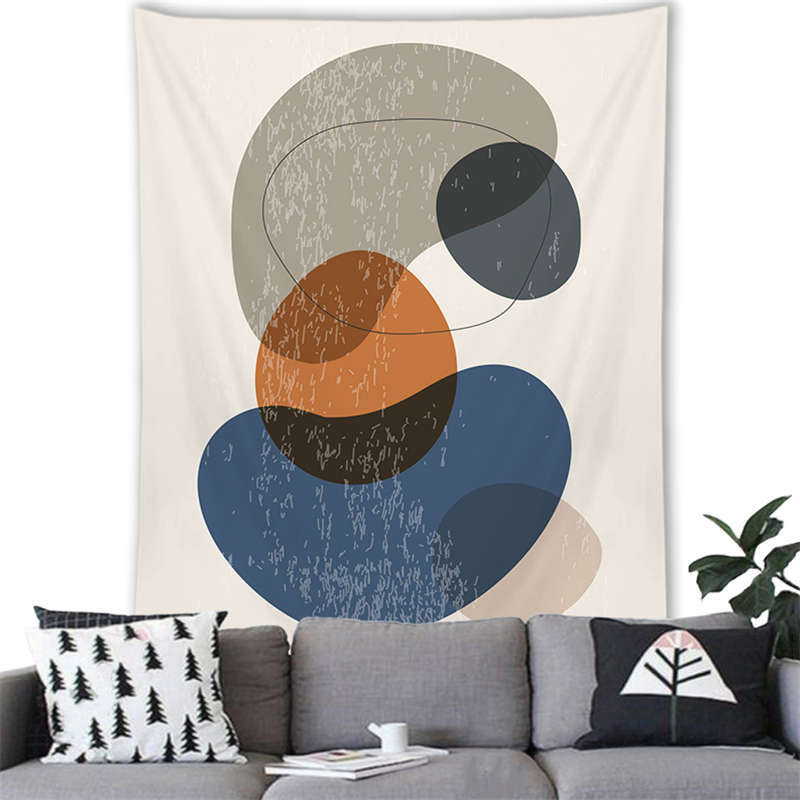 Nordic Marmorino Minimalist Landscape Digitalprinted Polyester Tapestries Living Rooms Bedrooms Macrame Wall Hanging Room