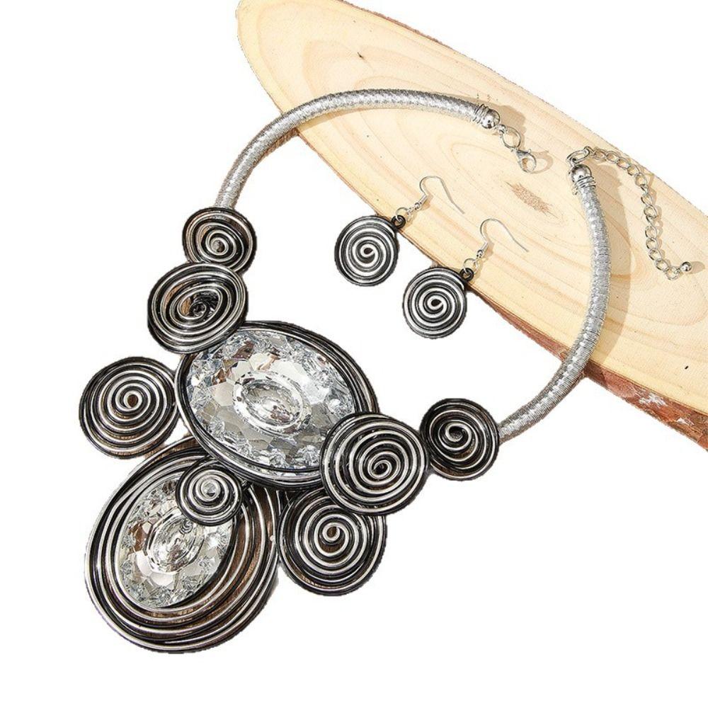 Crystal Gem Vintage Beads Necklaces Irregular Banquet Jewelry  Evening