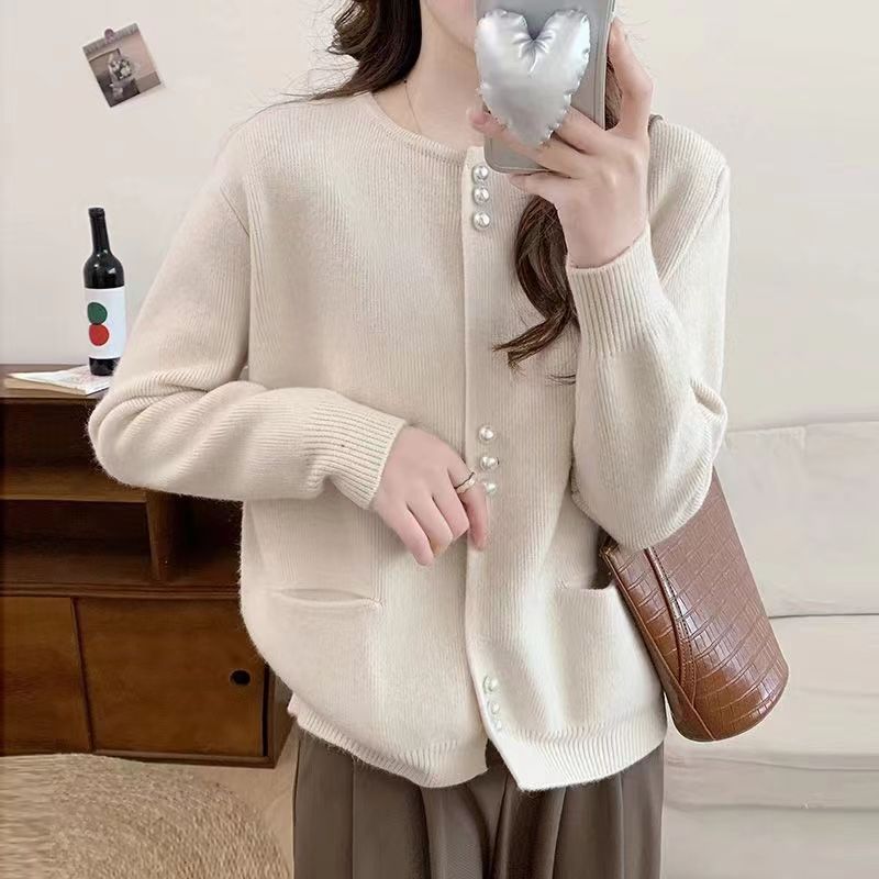 

Women s Fashionable Lazy Knit Cardigan Jacket Loose Sweater Unique Gorgeous Knit Top... 2XL белый