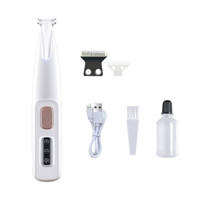 Kabelloser Tierhaarschneider für Hunde Katzen mit geräuscharmem Design und ergonomischem Griff für Pfotenpflege