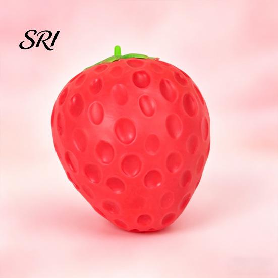 Strawberry Anti-stress Toy 1/2/3Pcs Simulated Squeeze Stress Relief Fake Fruit Fidget Anxiety Reduction Soft Stretchy Sensory Ball Relaxation