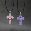 Gothic Liquid Heart Pendant Necklace Devil Eye Cross Choker Punk Devil Eye Clavicle Chain for Women Jewelry Accessories