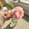 Artificial Peony Flower Realistic Faux Silk Flower with 1 Bloom And 1 Bud for Vase DIY Bouquet Wedding Party Centerpiece Photography Props