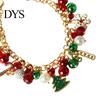 Lässiges tägliches Winter Schmuckstück Weihnachten Charm Armband für Frauen, Weihnachtsmann Schneemann Glocke Handschuh Festlicher Schneeflocken Armreif Baum Anhänger Armband,