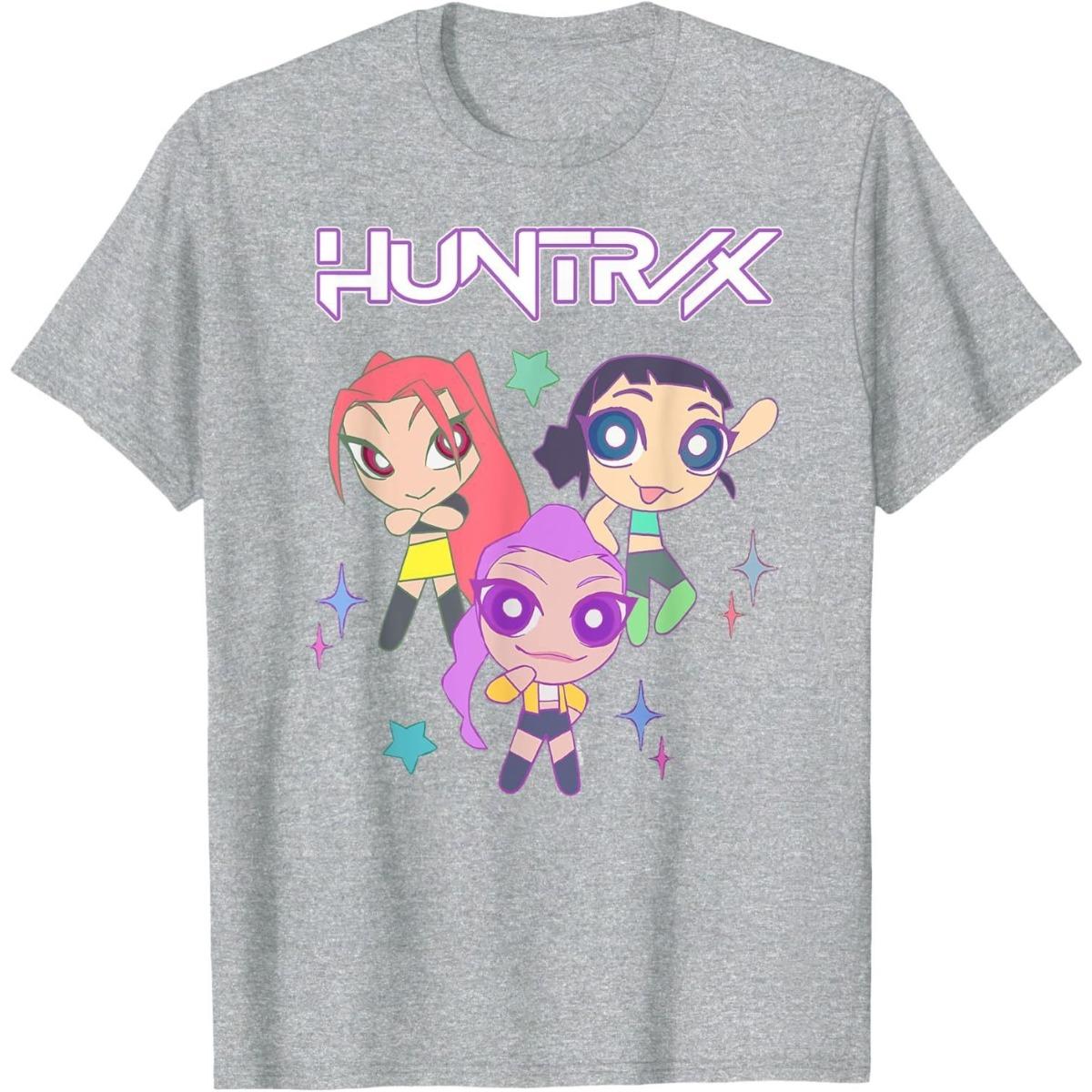 

LUXEON K-pop Demon Hunter Anime T-shirt Harajuku O-neck Casual Shirt XS（old）