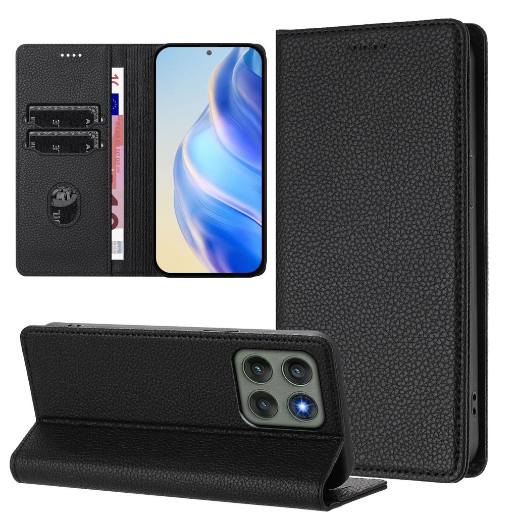 For Motorola Edge 60 Pro 5G Wallet Case RFID Blocking Litchi Texture Leather Mobile Cover