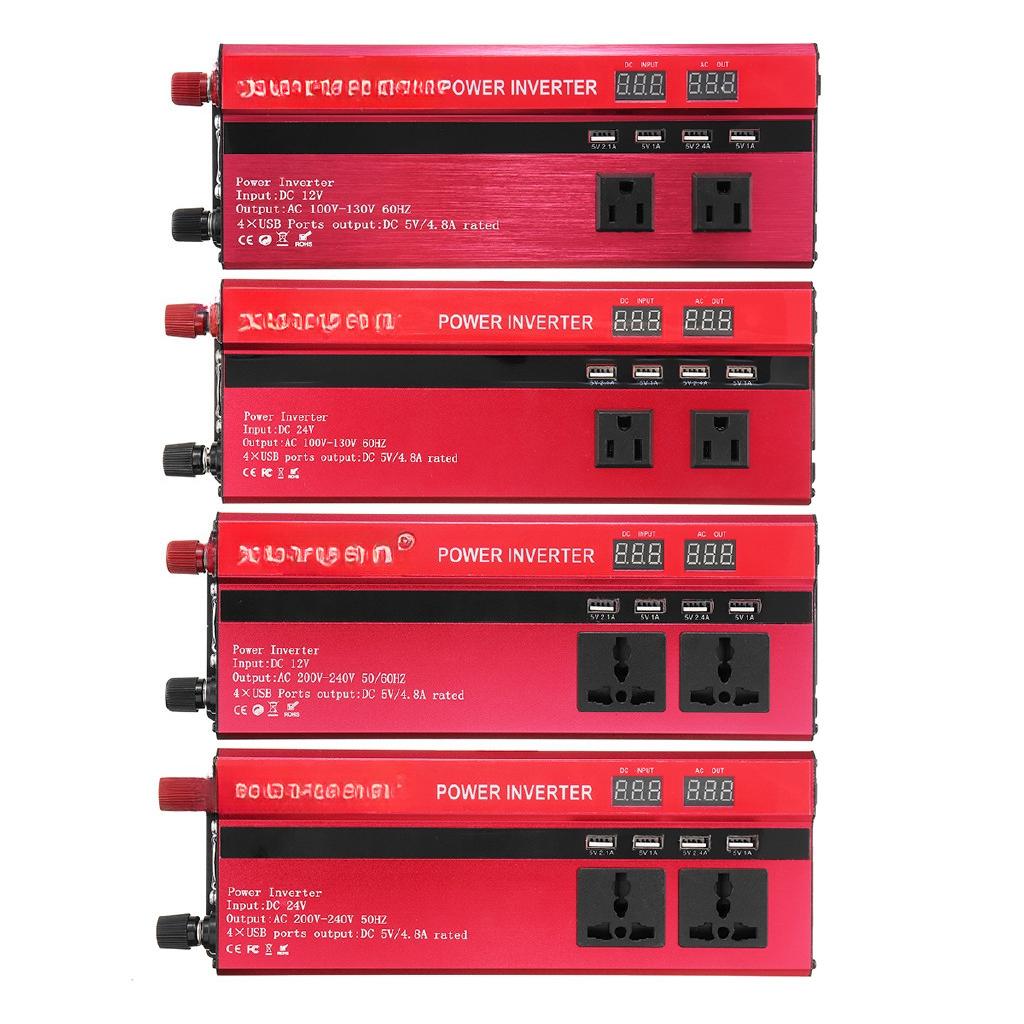 Solar Power Inverter LED 5000W 12v DC to 220V AC Sine Wave Converter