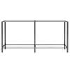 VidaXL Console Table Transparent 160x35x75,5 Cm Tempered Glass