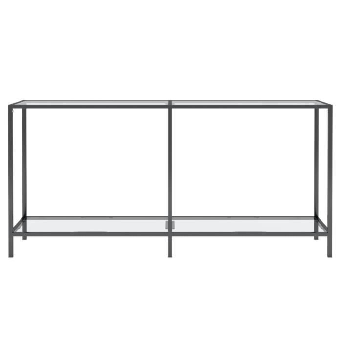 VidaXL Console Table Transparent 160x35x75,5 Cm Tempered Glass