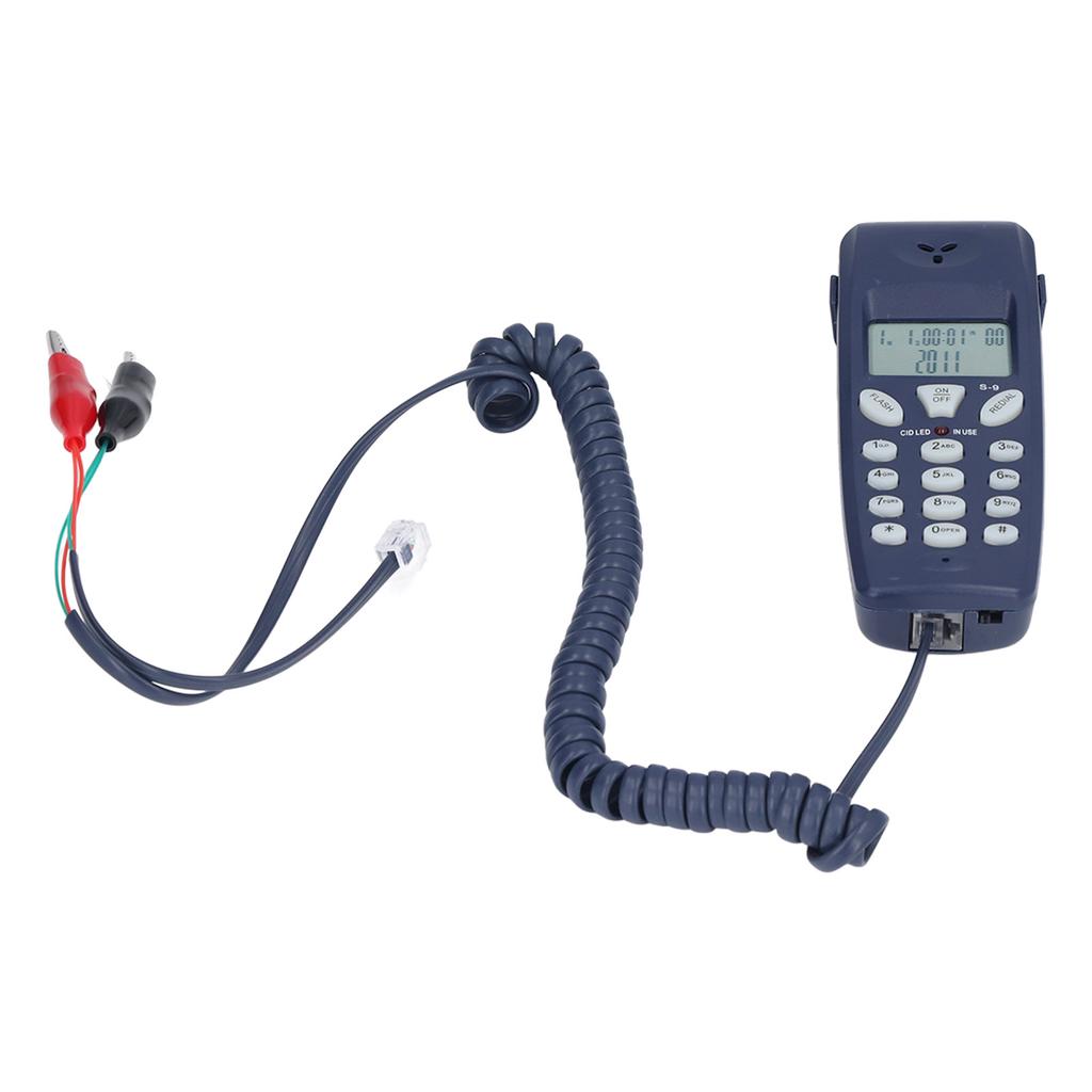 Corded Phone FSK DTMF 12 Bit LCD Display Wired Telephone with Redial Pause Function for Home Office
