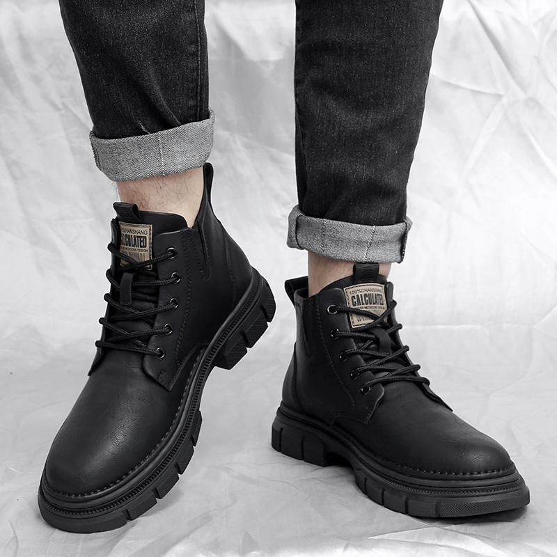 Fashion 2024 Classic Genuine Leather Ankle Boots for Men Luxury Brand All-match Mens Hiking Sneakers Handmade Male Low Top Casual Shoes