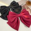 Damen Satin Schleife Haarnadel Pferdeschwanz Clip Schleife Band Federklemme Temperament Accessoires Koreanische Mode Elegant