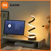 1PC Simple Spiral External Emitting Bright Desktop Desk Lamp, USB - Three-color Lighting, Suitable for Living Room and Bedroom D