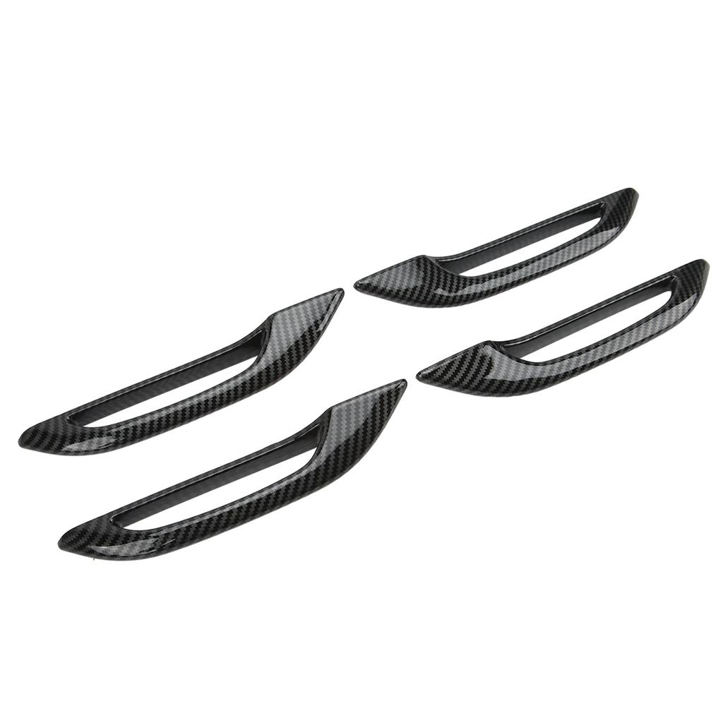 4PCs Car Door Handle Protection Cover Anti Freezing Carbon Fiber Style Replacement for Tesla Model 3 Y