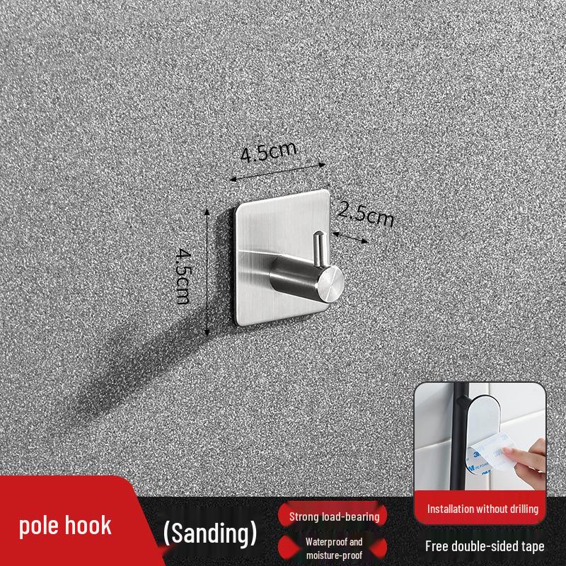 Stainless Steel No-Drill Wall-Mounted Towel and Toilet Paper Holder