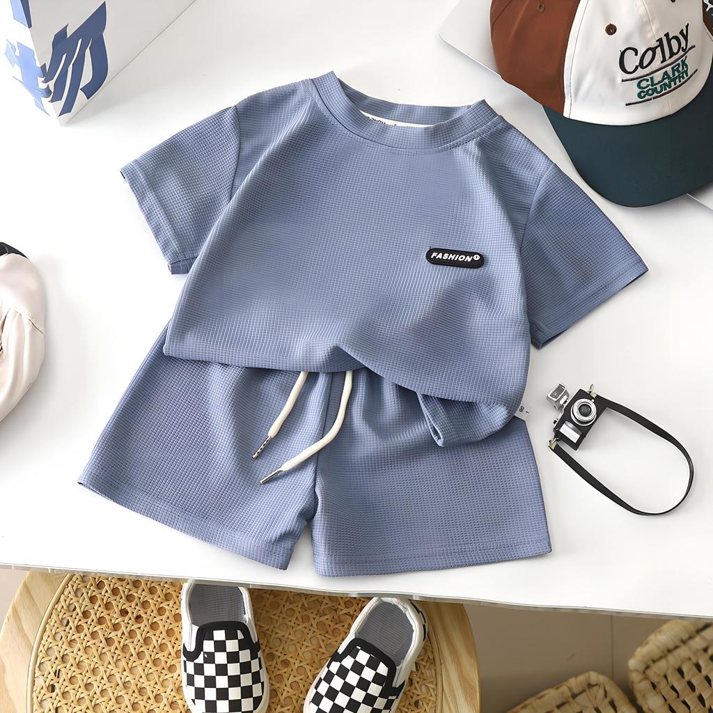2 Stücke Casual Kinder Kurzarm Shorts Sets Sommer Kinder Kleidung Junge Mädchen Baby T Hose Outfits Soild Farbe Trainingsanzüge 1-8 jahre