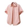2026 New Model Loose Casual Turn-down Collar Half-sleeve Men's Shirt