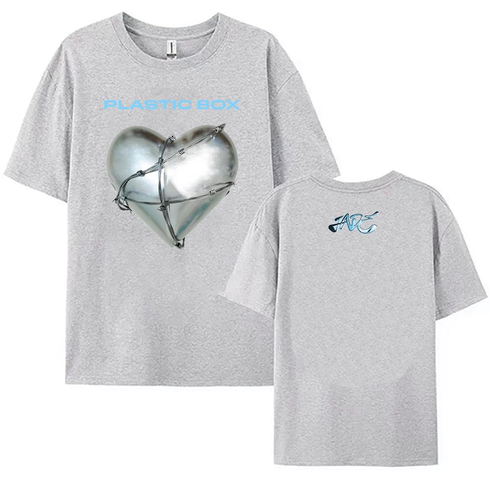 Jade Plastic Box T-shirt Cotton Short Sleeve Fashion Female Tshirts Singer Graphic Printing Clothing Unisex Streetwear Women Tee