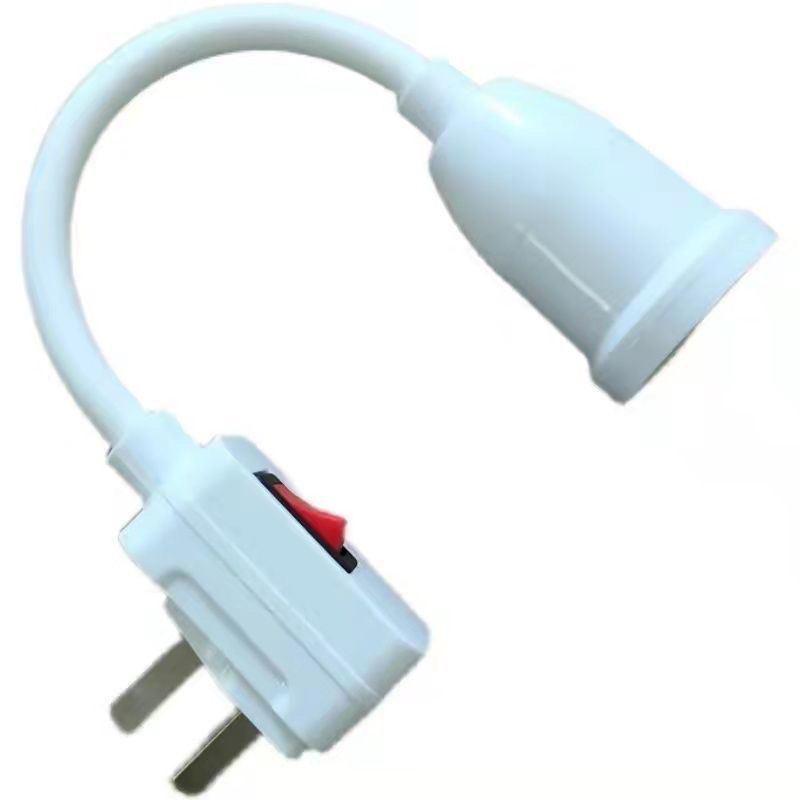 Universelle Schwanenhals-Tischleuchte mit E27 LED-Glühbirnenfassung und Stecker-Schalter