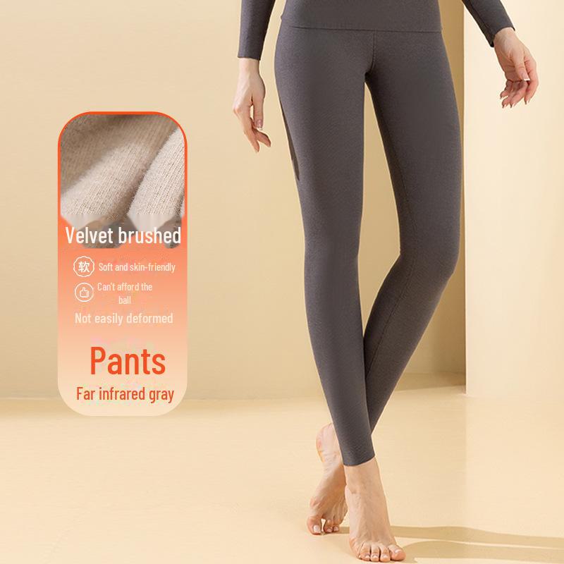 "Women's German Velvet Warm Pants: Infrared Heating, Thickened with Velvet, Antibacterial Cotton Bottoms for Autumn and Winter"