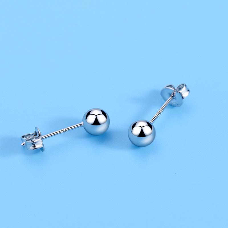 

Student Women s Simple Handmade Glossy Round Bead Earrings