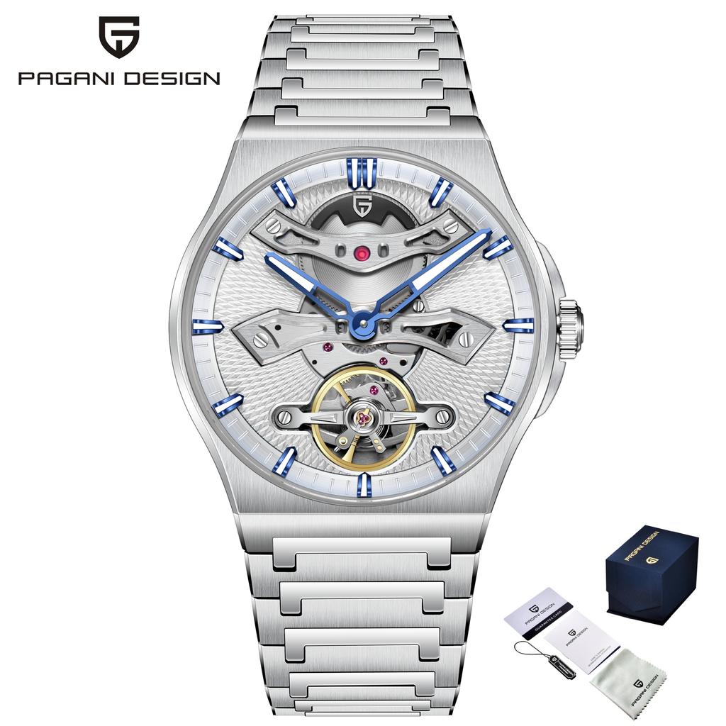 New Pagani Design 42mm Automatic Mechanical Watch Luxury Sapphire Glass Skeleton 100m Waterproof Stainless Steel Men's Watch