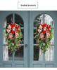 Christmas Bell Tree Red Berry Pine Needle Wreath For Fornt Door Hanging Door Window Ornaments Xmas Pendant Christmas Decoration