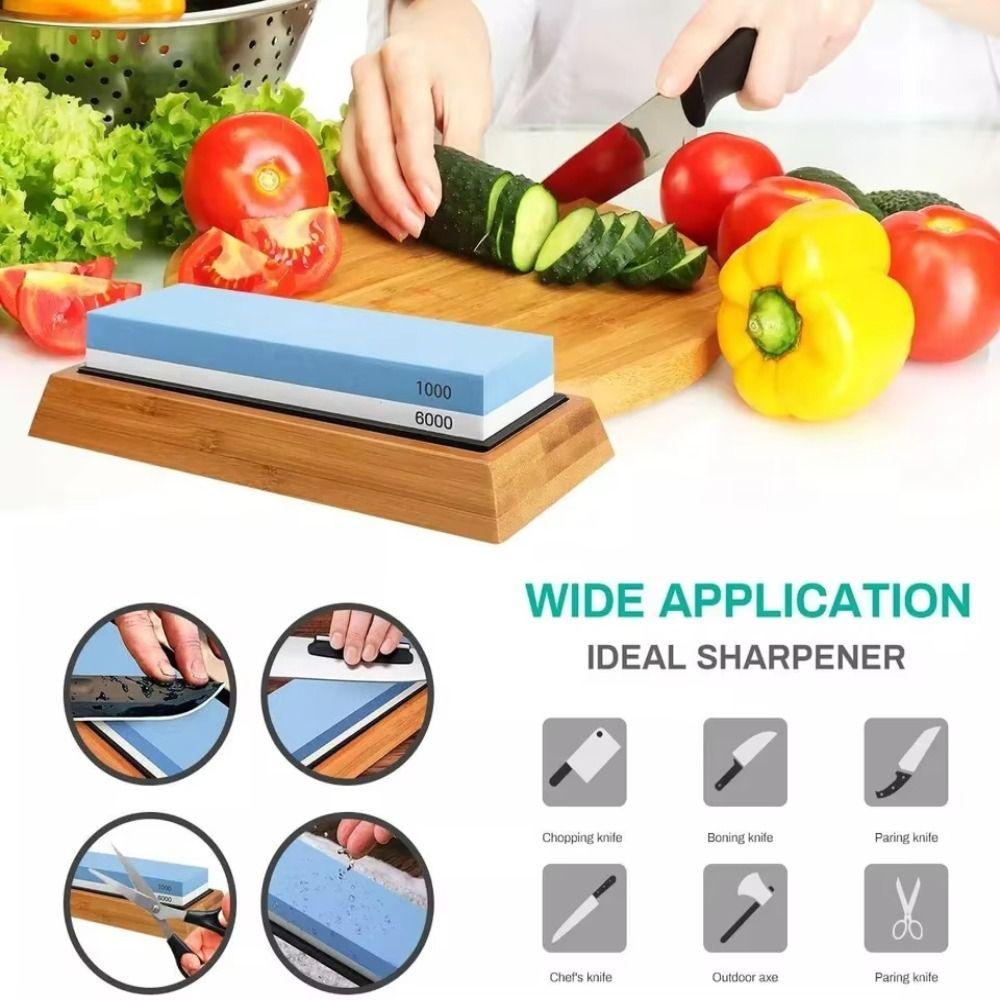 Grit 1000/6000 Whetstone Dual Side Professional Sharpener Kitchen Grinding Stone Kitchen Tool