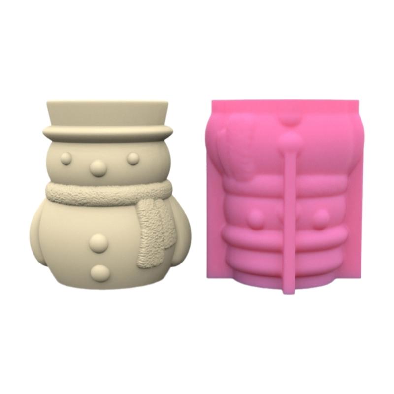Versatile Silicone Mold Concrete Molds Silicone Casting Mold Snowman Shape Vase Mold for Designing Vases and Pen Holders 1
