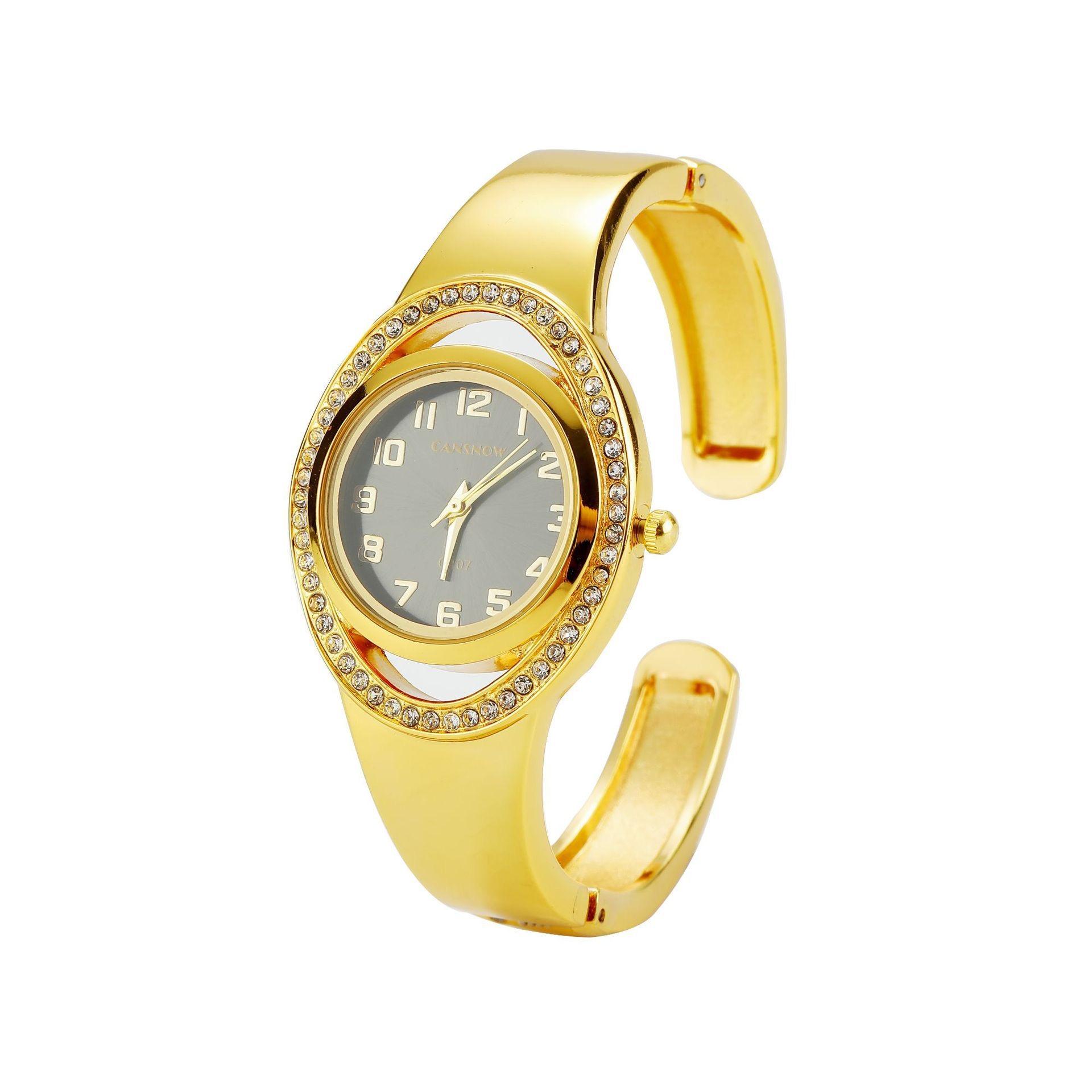

CANSNOW Роскошные модные женские часы с круглым циферблатом и стразами, кварцевые часы-браслет, элегантные женские часы для женщин