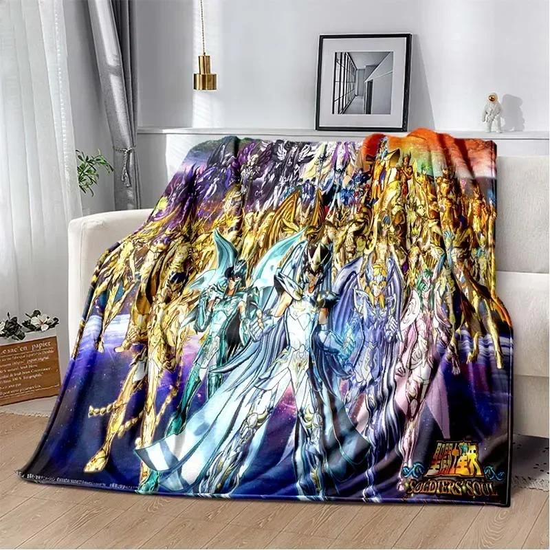3D Retro Saint Seiya Anime Cartoon Flanelldecke Weich Gemütlich Sofa Bett Reise Decke Kinder Geburtstagsgeschenk