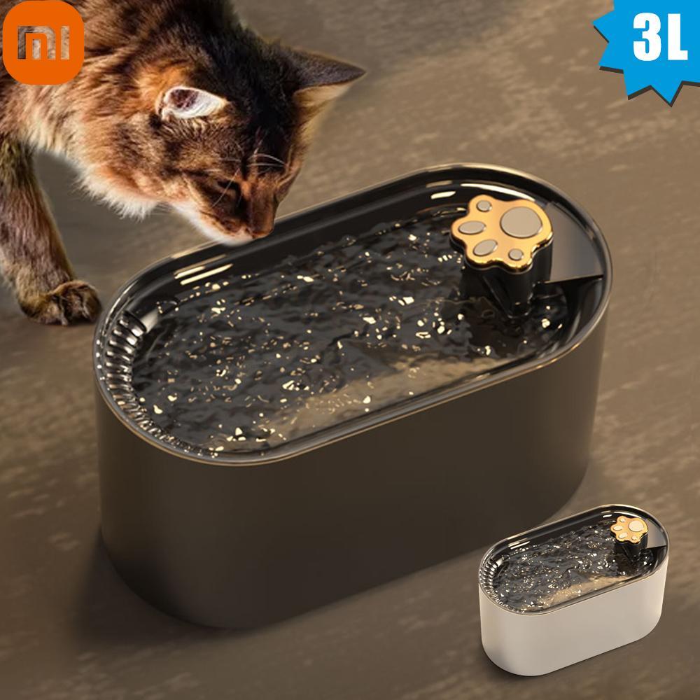 

Xiaomi 3L Cat Water Fountain Интеллектуальный диспенсер для воды USB Электрическая бесшумная поилка для кошек со светодиодной подсветкой Ультра-тихая автоматическая поилка для домашних животных