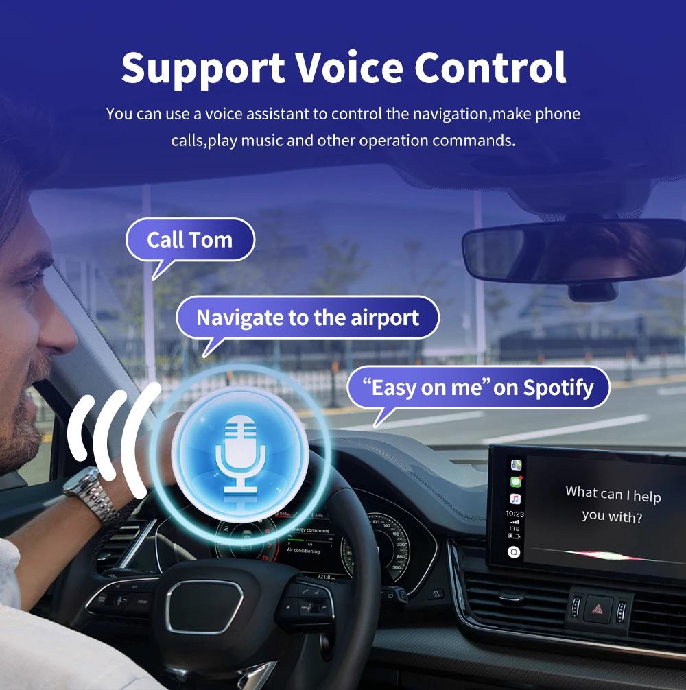 2in1 Wired To Wireless CarPlay Android Auto Adapter for OEM Car Stereo With USB Plug and Play  For Volvo Benz Mg Kia Chery VW